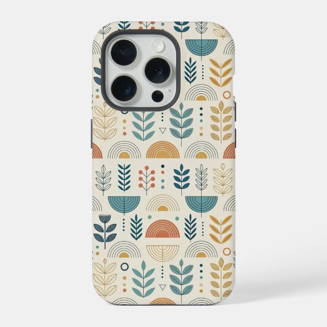 Funda Para iPhone Rainbow Botanical Minimalist (Reverso )