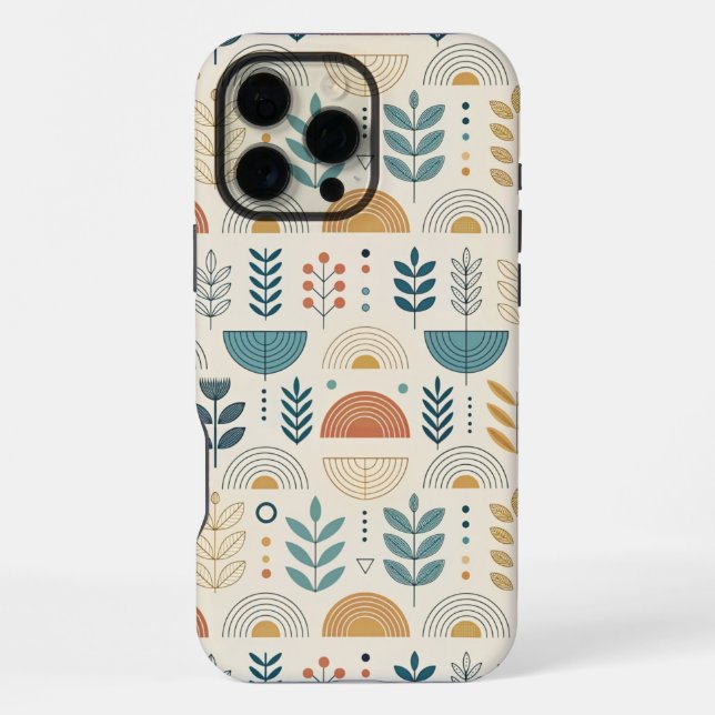 Funda Para iPhone Rainbow Botanical Minimalist (Reverso )