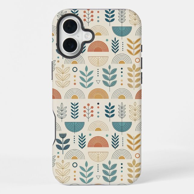 Funda Para iPhone Rainbow Botanical Minimalist (Reverso )