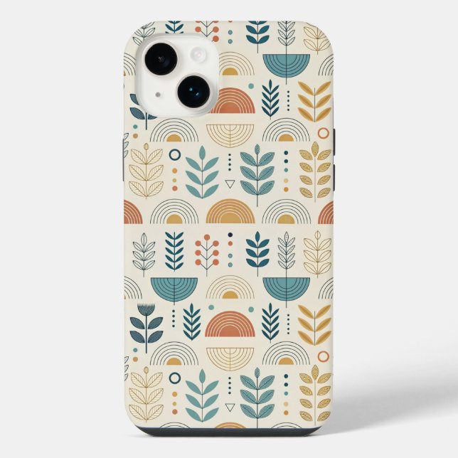 Funda Para iPhone Rainbow Botanical Minimalist (Reverso)