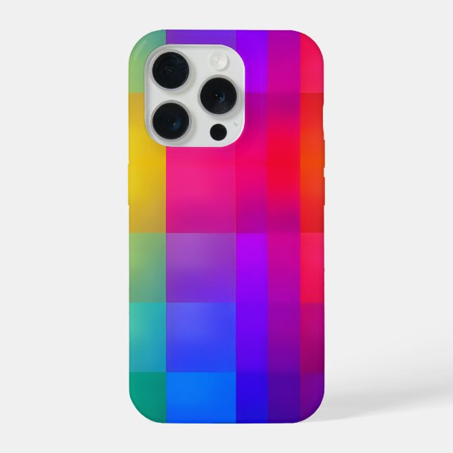 Funda Para iPhone Rainbow Geometric Abstract Gradient Design (Reverso )