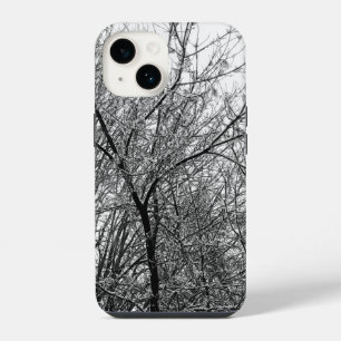 Funda Para iPhone 14 Ramas artísticas de árbol de nieve fotográficas B