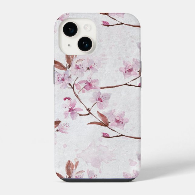 Funda Para iPhone Ramas de flores de cerezo de primavera (Reverso )