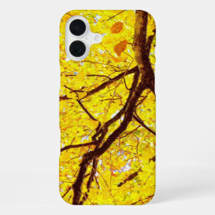 Funda Para iPhone 16 Plus Ramas de otoño - amarillo dorado