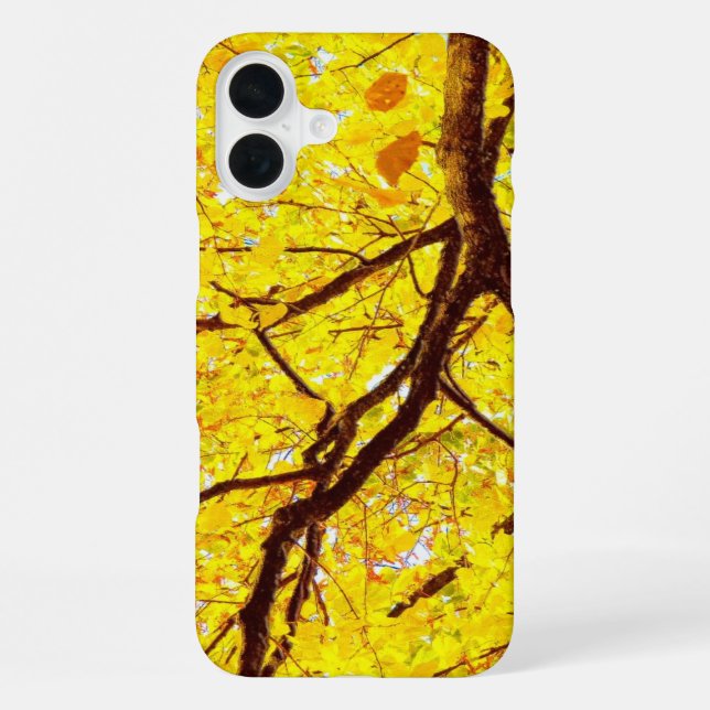 Funda Para iPhone Ramas de otoño - amarillo dorado (Reverso )