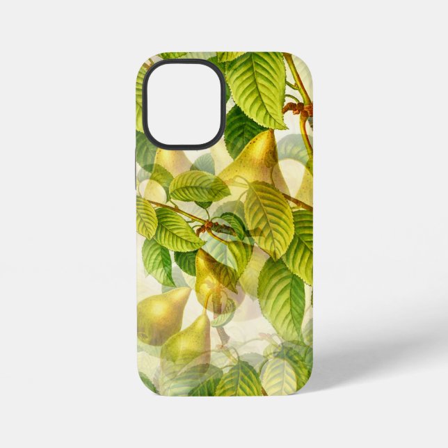 Funda Para iPhone Ramas de peral y patrón de peras  (Reverso )