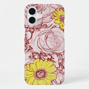Funda Para iPhone 16 Plus Ramo con Borde de Terracota