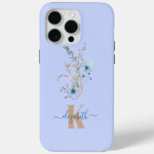 ramo de flores acuarela azul polvoriento rústico