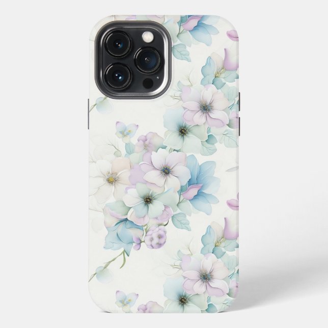 Funda Para iPhone Ramo de flores pastel patrón (Reverso )