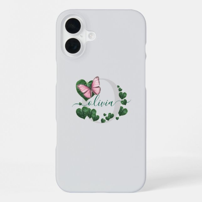 Funda Para iPhone Ramo de Hojas en Forma de Corazón (Reverso )
