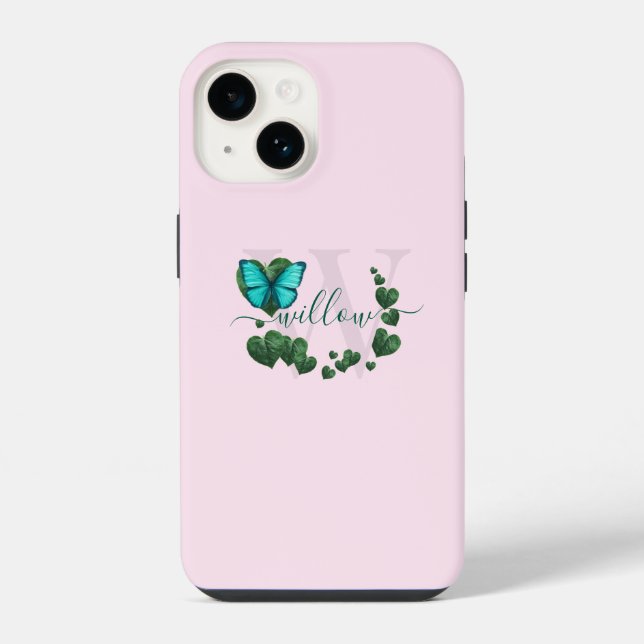 Funda Para iPhone Ramo de Hojas en Forma de Corazón (Reverso )
