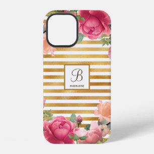 Funda Para iPhone 12 Ramo Elegante Monograma Niña