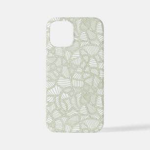 Funda Para iPhone 12 Mini Random Leaf Mosaic Pale Green