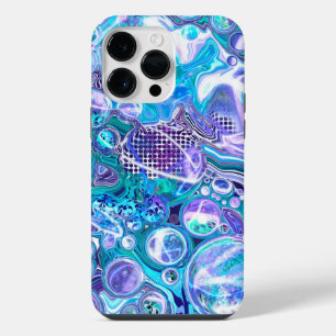 Funda Para iPhone 14 Pro Max Rapsodia Azul   Arte Abstracto