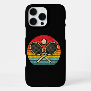 Funda Para iPhone 16 Pro Max Raqueta de tenis cruzada retro vintage - Amante de
