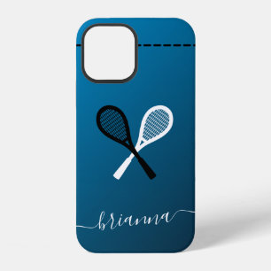 Funda Para iPhone 12 Raqueta de tenis personalizada para chicas deporte