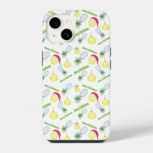 Funda Para iPhone 14 Raqueta de tenis y pelotas de Navidad acuarela