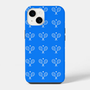 Funda Para iPhone 14 Raquetas de Tenis Fondo Azul