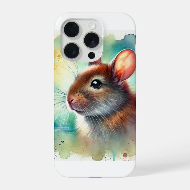 Funda Para iPhone Rat Rabbit 100724AREF121 - Watercolor (Reverso )