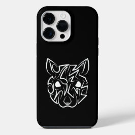 Funda Para iPhone 14 Pro Max Rata tribal negra y blanca