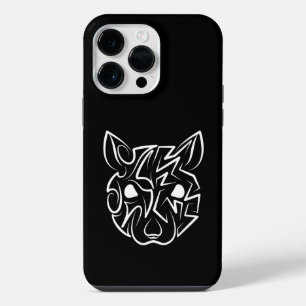 Funda Para iPhone 14 Pro Max Rata tribal negra y blanca