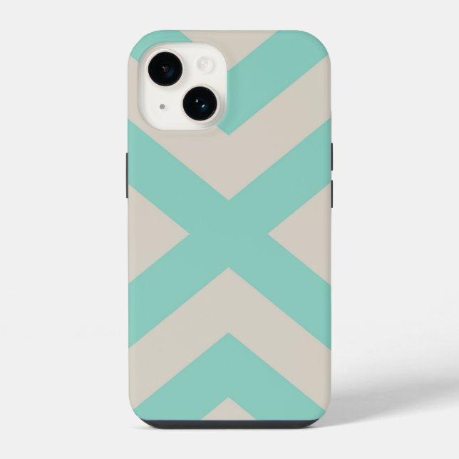 Funda Para iPhone raya de Chevron moderna (Reverso )