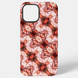 Funda Para iPhone 12 Pro Max Rayas abstractas de formas sedosas en vino rosado 