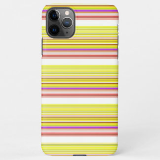 Funda Para iPhone 11Pro Max Rayas amarillas blancas cortas