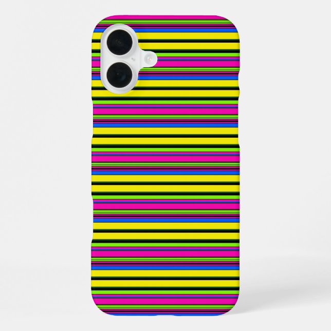 Funda Para iPhone Rayas amarillas coloridas lindas (Reverso )