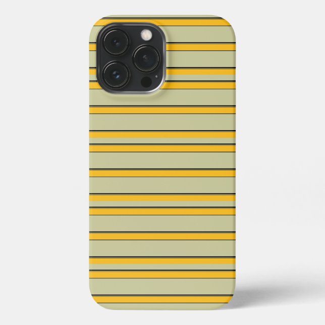 Funda Para iPhone Rayas amarillas modernas lindas (Reverso )