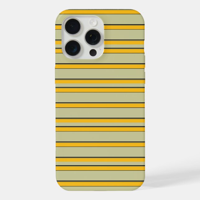 Funda Para iPhone Rayas amarillas modernas lindas (Reverso )