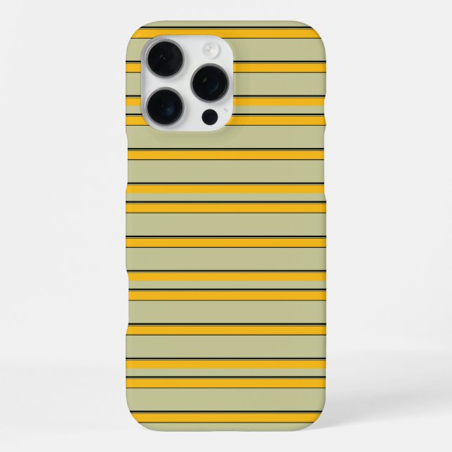 Funda Para iPhone Rayas amarillas modernas lindas (Reverso )