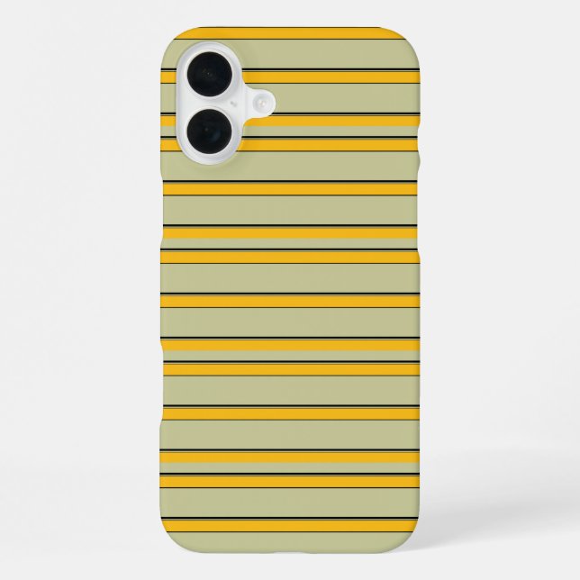 Funda Para iPhone Rayas amarillas modernas lindas (Reverso )