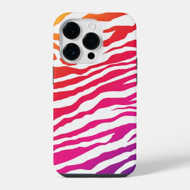 Funda Para iPhone Rayas arcoiris (Reverso )