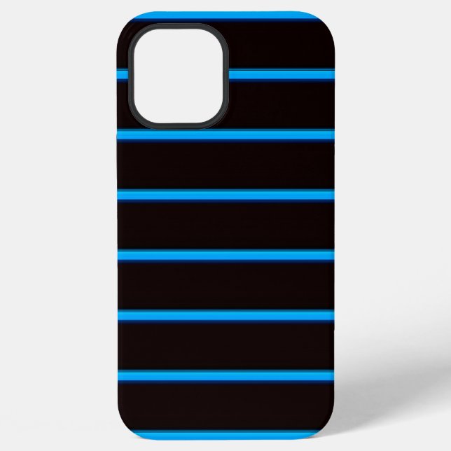 Funda Para iPhone Rayas azules cielo lindas negras (Reverso )
