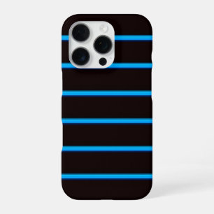 Funda Para iPhone 16 Pro Rayas azules cielo lindas negras