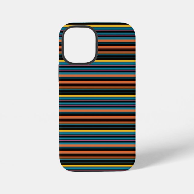 Funda Para iPhone Rayas azules negras lindas (Reverso )