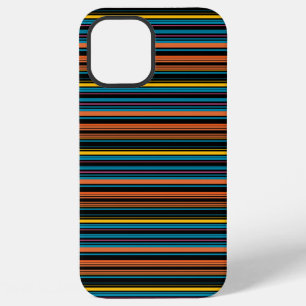 Funda Para iPhone 12 Pro Max Rayas azules negras lindas