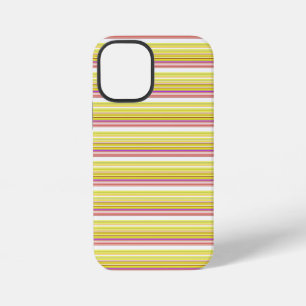 Funda Para iPhone 12 Mini Rayas blancas amarillas lindas