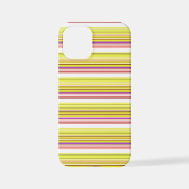Funda Para iPhone Rayas blancas y amarillas lindas (Reverso )