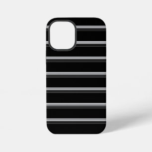 Funda Para iPhone 12 Mini Rayas blancas y negras chic 