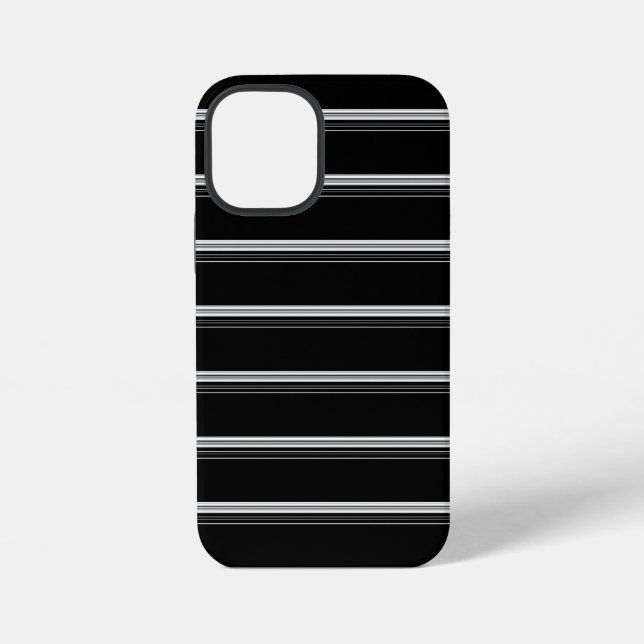 Funda Para iPhone Rayas blancas y negras chic  (Reverso )