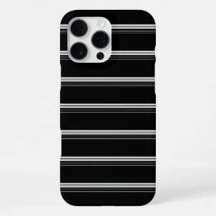Funda Para iPhone 16 Pro Max Rayas blancas y negras chic 