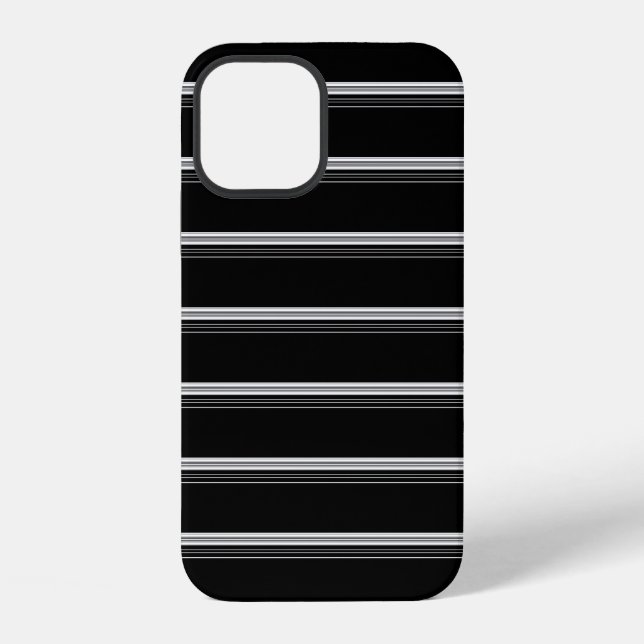 Funda Para iPhone Rayas blancas y negras chic  (Reverso )
