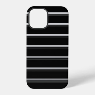 Funda Para iPhone 12 Pro Rayas blancas y negras chic 