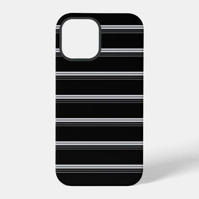 Funda Para iPhone Rayas blancas y negras chic  (Reverso )