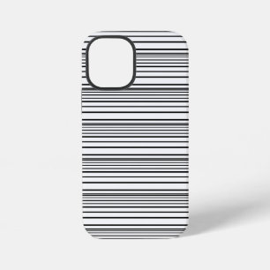 Funda Para iPhone 12 Mini Rayas blancas y negras lindas