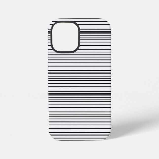 Funda Para iPhone Rayas blancas y negras lindas (Reverso )