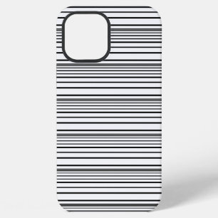 Funda Para iPhone 12 Pro Max Rayas blancas y negras lindas