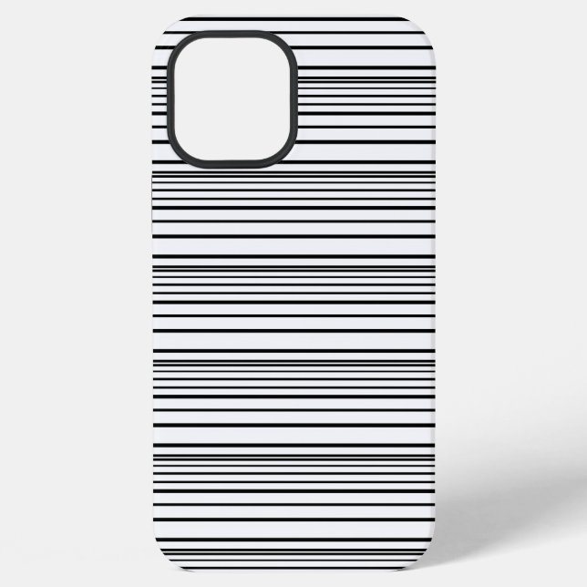 Funda Para iPhone Rayas blancas y negras lindas (Reverso )